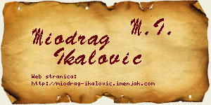 Miodrag Ikalović vizit kartica